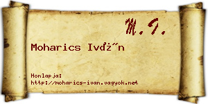 Moharics Iván névjegykártya